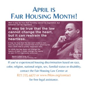 Fair housing month poster image