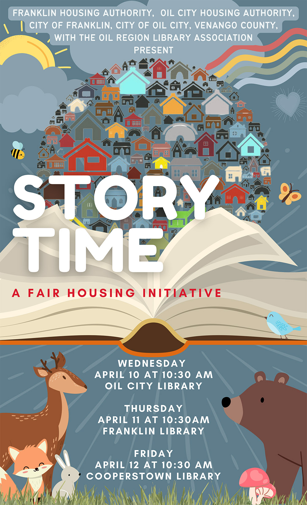 Story Time - A Fair Housing Initiative with Dates, Times and Locations